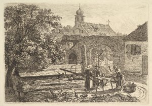 Artezyen Kuyusunda Çamaşırcı, 1817. by Johann Christian Erhard
