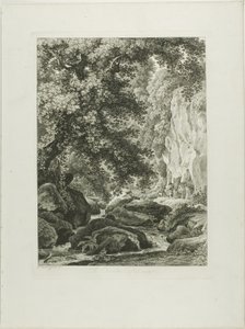 İtalya'dan Pitoresk Kazınmış Prospektüslerden bir Civita Castellana by Johann Christian Reinhart