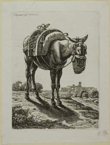 Besleme Katır - Ön, Hırsızların İkinci Ardılışından by Johann Christian Reinhart