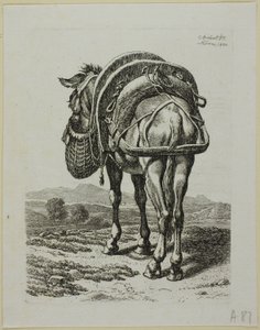 Besleme Katır - Arka, Hırsızların İkinci Dizisinden by Johann Christian Reinhart