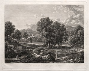 Kahramanca Manzara: Çobanın Köprüde Dansı by Johann Christian Reinhart