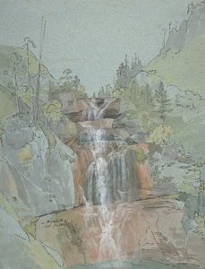 Şelaleli Manzara, 1816. by Johann Christoph Rist