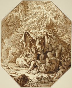 Cesur Avcı, Kışa Dayanan by Johann Elias Ridinger