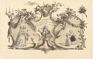 Augsburg Modlarını Temsil Eden Çocuklu Modern Kartuşlar by Johann Esaias Nilson
