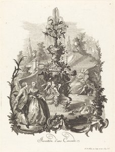 Bir Cascade için Tasarım by Johann Esaias Nilson