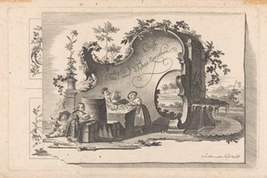 Kahve ve theehuis Cafe The and Tobacco Selection (nesne üzerinde dizi başlığı) by Johann Esaias Nilson