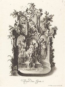 Bir Grotto için plan yapın by Johann Esaias Nilson