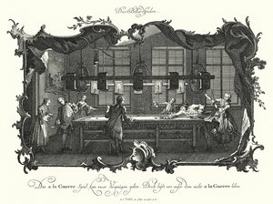 Bilardo Oyunu (gravür) by Johann Esaias Nilson