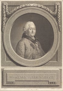 Hıristiyan Weisse by Johann Friedrich Bause after Anton Graff