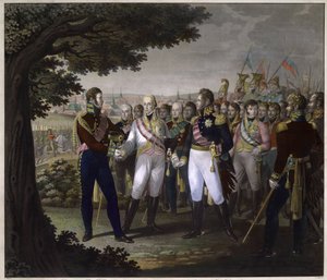 Rus Çarı I. Aleksandr (1777-1825), Avusturya İmparatoru I. François (1768-1835) ve Prusya Kralı Frederic Guillaume (Frederic-Guillaume) III, 18 Mart 1813