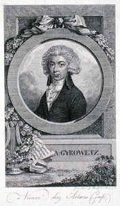 Adalbert Gyrowetz (1763-1850) 1793 (gravür) by Johann Georg Mansfeld