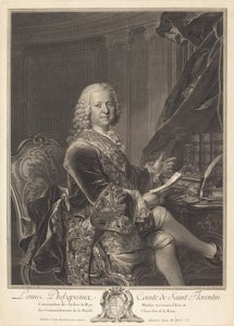Louis Phelypeaux, Saint Florentin Kontu by Johann Georg Wille after Louis Tocqué