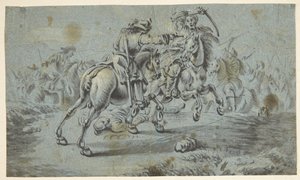 Türklerle binicilik sahnesi? by Johann Georg von Bemmel