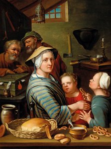 Figürlü bir mutfak iç mekanı, 18. yüzyılın ikinci yarısı.. by Johann Gerlach Lambert