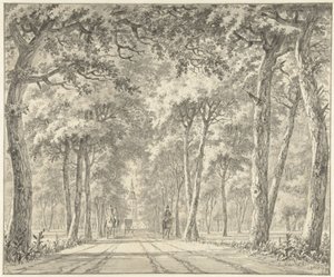 Schloss Karlsruhe ile bir caddenin görünümü by Johann Goll van Frankenstein (I)