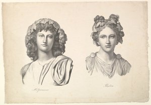 Melpomene ve Thalia, 1823-26.
