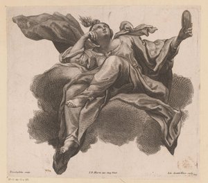 Prudentia elinde ayna ile by Johann Gottfried Thelott