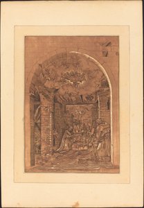 Çobanların hayranlığı by Johann Gottlieb Prestel after a 16th Century German Artist