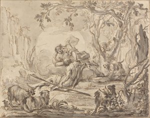 Diana ve Endymion by Johann Heinrich Keller