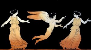 Eros takip eden iki kadın c.1796 (Bakır Levha Gravür) by Johann Heinrich Wilhelm Tischbein