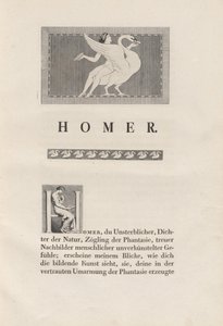 Antik çağlardan çizilen Homer by Johann Heinrich Wilhelm Tischbein for authors Homer and Christian Gottlob Heyne