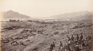 Lalpura'nın yukarısında Bassaule'ye bakan River Gorge, 1878 dolayları (fotoğraf) by Johann Hulsman