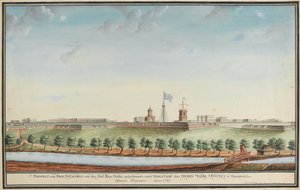 Prospect vom Fort St George by Johann Jacob Ludewig Rothmeyer