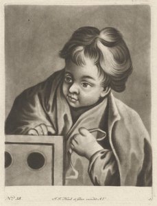 bir kutu ile çocuk by Johann Jacobus Haid