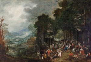 Parti ile manzara by Johann Jakob Hartmann