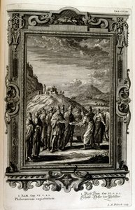 Filistliler'e yapılan sunu by Johann Jakob Scheuchzer