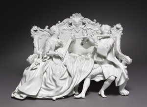 Kabarık Etek Grubu: Müzisyenler, üretici Meissen Porselen Fabrikası, Almanya, c.1737 by Johann Joachim Kändler