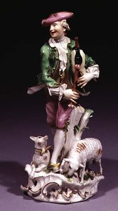 Gayda ile Meissen çoban (porselen)