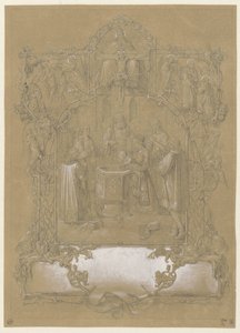Vaftiz kartı için tasarım by Johann Klein (attributed to)