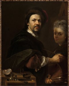 Karısı ile Otoportre - Karısı ile Otoportre - Jan (Johann) Kupecky (Kupetzky) (1667-1740). tuval üzerine yağlıboya