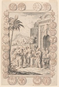 Abimelech Reproveth Sarah için Çalışma, Levha 81, Physica Sacra by Johann Melchior Füssli