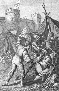 VIII kantonları konfederasyonu (İsviçre): “” İmparator IV. Charles (1316-1375) 1351 civarında Zürih şehrini kuşatıyor (IV. ) Gravür