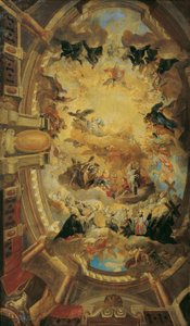 İsa adının yüceltilmesi by Johann Michael Rottmayr