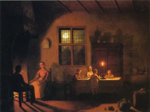 Evde Akşam, 1867 by Johann Mongels Culverhouse