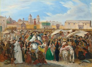 Bağımsızlık Pazarı, Lima, 1843 by Johann Moritz Rugendas