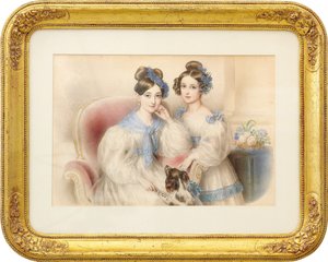 Arşidüşes Maria Theresa 1816-1867 ve Maria Karoline 1825-1915, 1832
