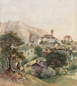 Meran yakınlarındaki Schenna by Johann Nepomuk Passini