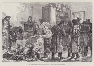 St Petersburg Polisi bir Nihlist Matbaası keşfediyor by Johann Nepomuk Schonberg