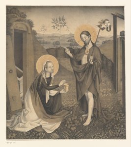 Kapalı bir bahçede İsa ve Mecdelli Meryem Boisserée kardeşlerin koleksiyonundan eserler (seri adı) Galerie des Frères Boisserée (dizi başlığı)