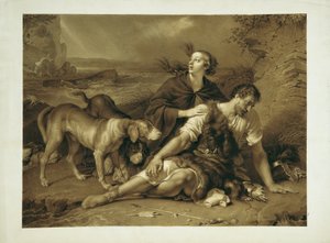 Arindal ve Daura by Johann Peter Krafft