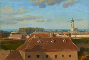 Schanzel üzerinden Augarten'e bakış by Johann Peter Krafft