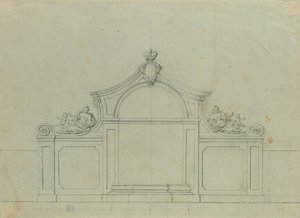 Yukarı Belvedere'nin şeftali bahçesindeki çeşme by Johann Peter Krafft