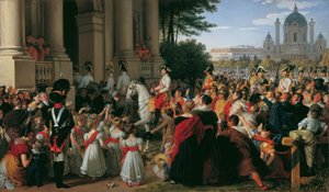 16 Haziran 1814'te Paris Barışı'ndan sonra İmparator I. Franz'ın Viyana'ya girişi