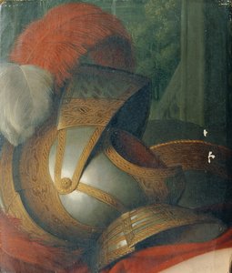 kask ve yuvarlak kalkan by Johann Peter Krafft