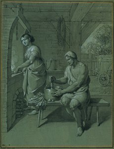 Herkül ve Omphale by Johann Peter Krafft