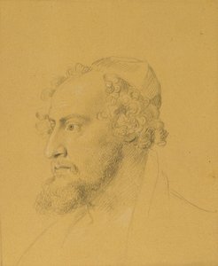 Sakallı bir adamın kafa çalışması by Johann Peter Krafft